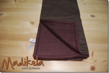 Kuscheldecke Uni braun ohne Füllung 70 x 100 cm